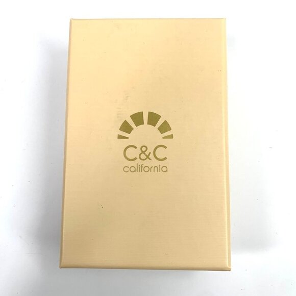 C&C California Wood Earrings With Natural Fibre Accents Post Back New In Box - Picture 2 of 5